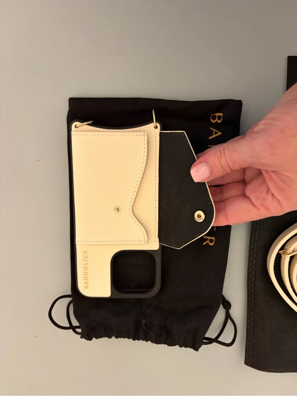 Bandolier leather phone